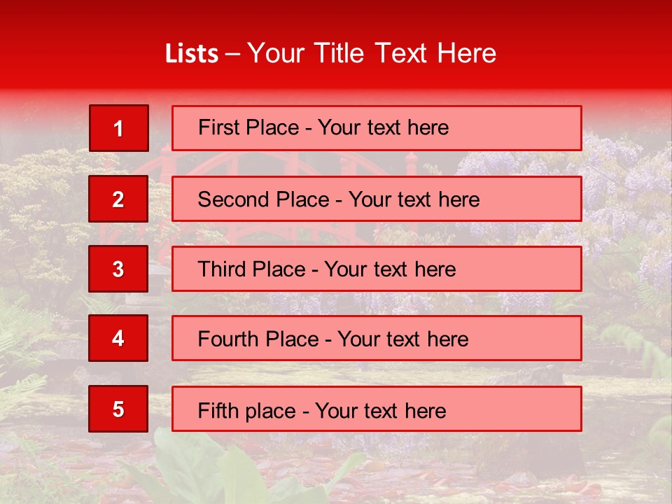 Pond House Garden PowerPoint Template