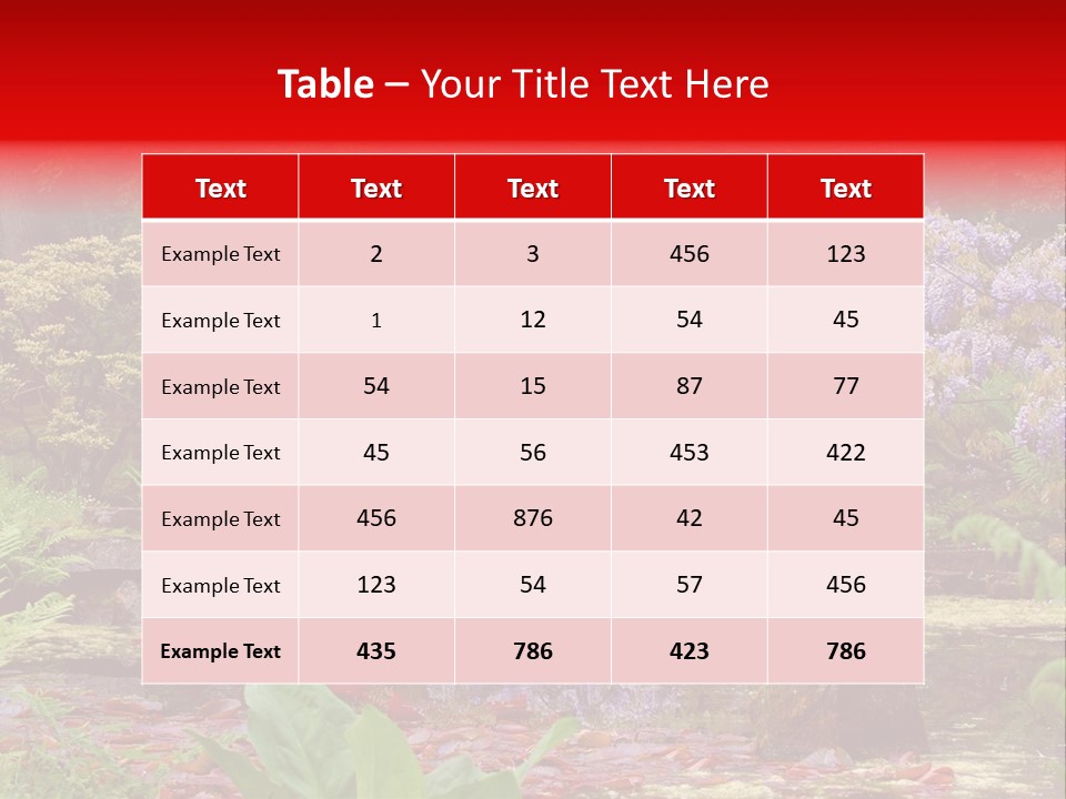 Pond House Garden PowerPoint Template