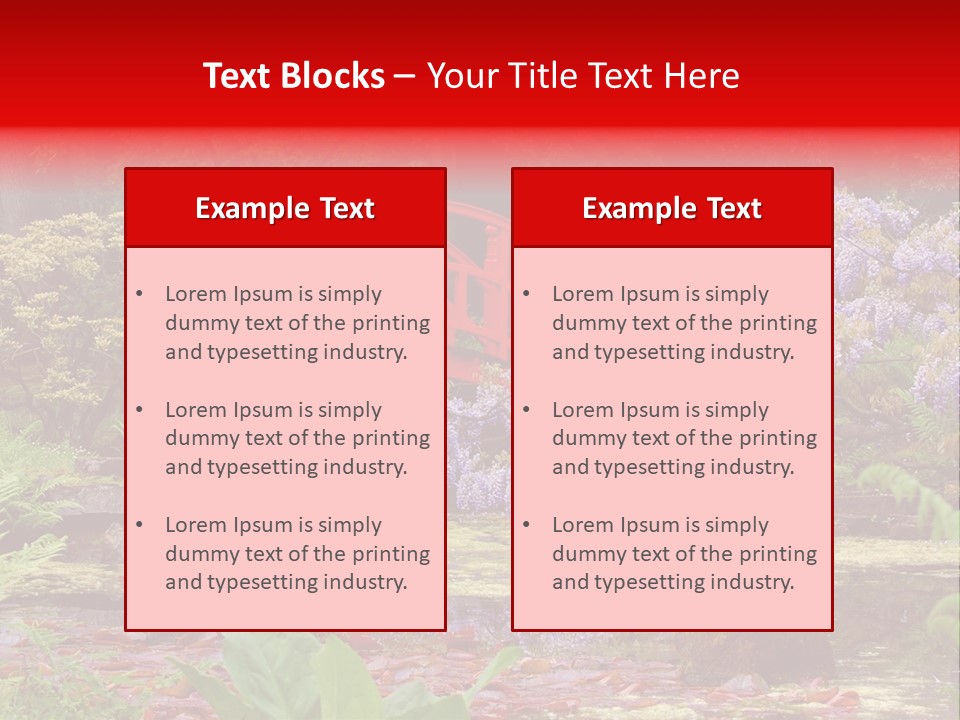 Pond House Garden PowerPoint Template