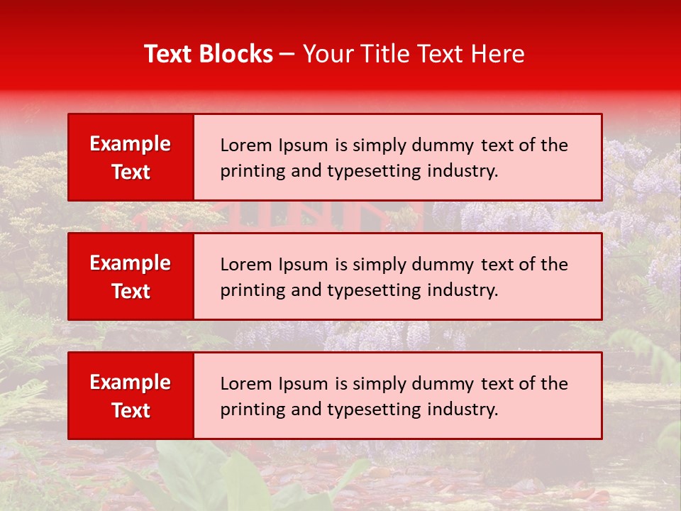 Pond House Garden PowerPoint Template