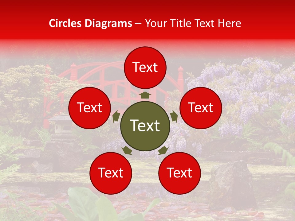 Pond House Garden PowerPoint Template