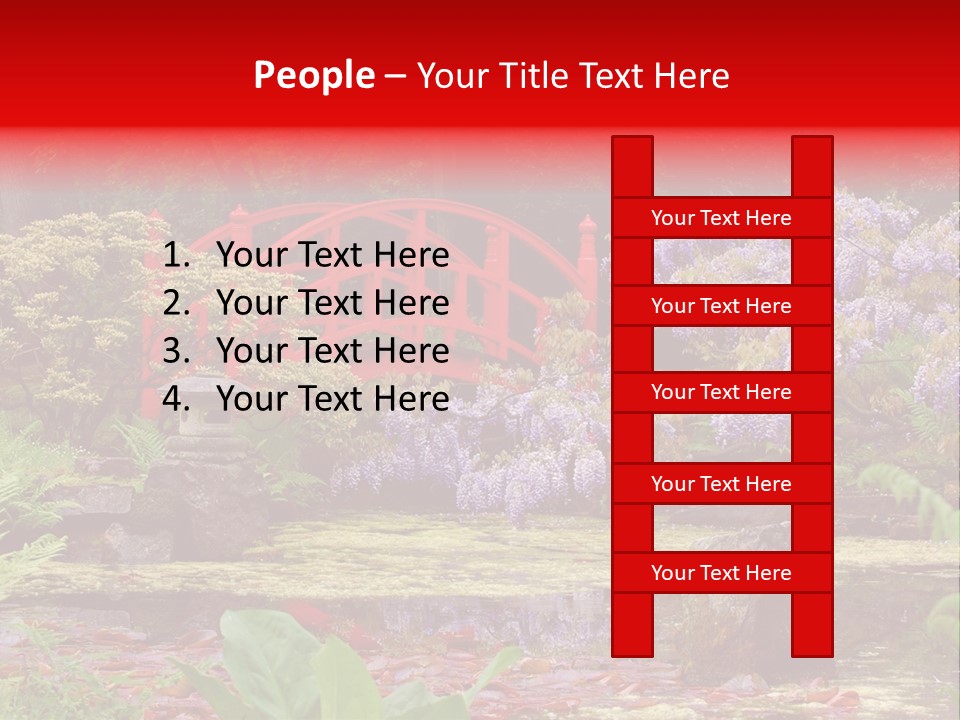 Pond House Garden PowerPoint Template