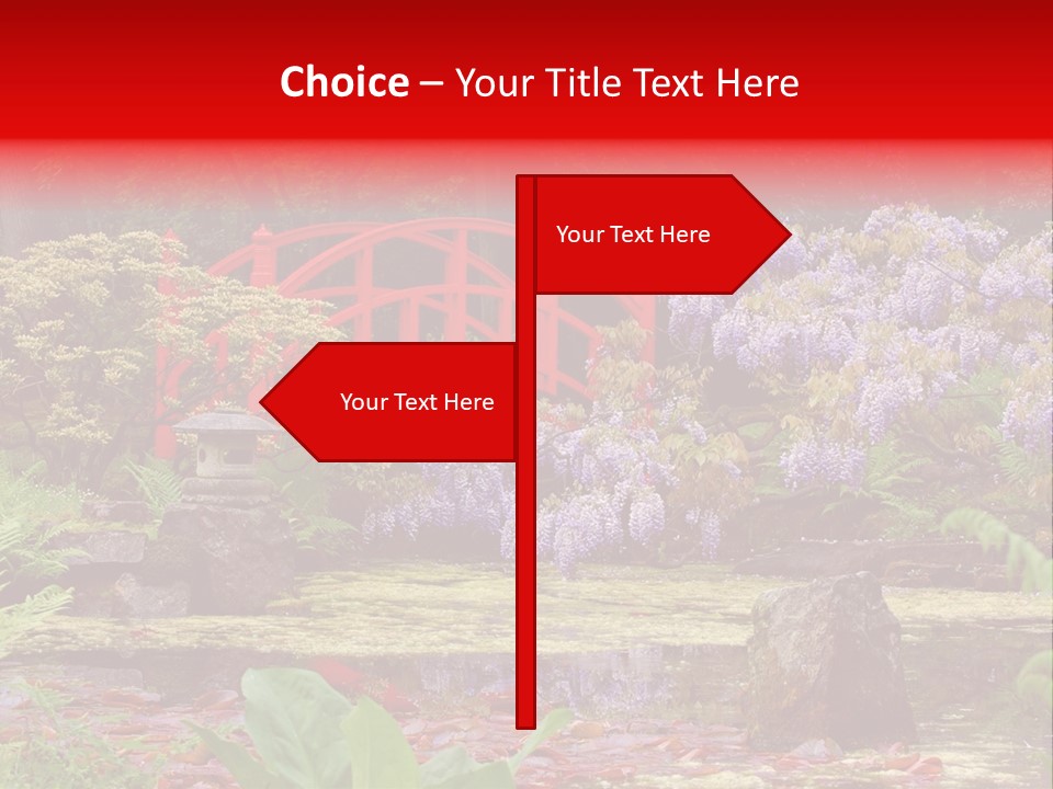 Pond House Garden PowerPoint Template