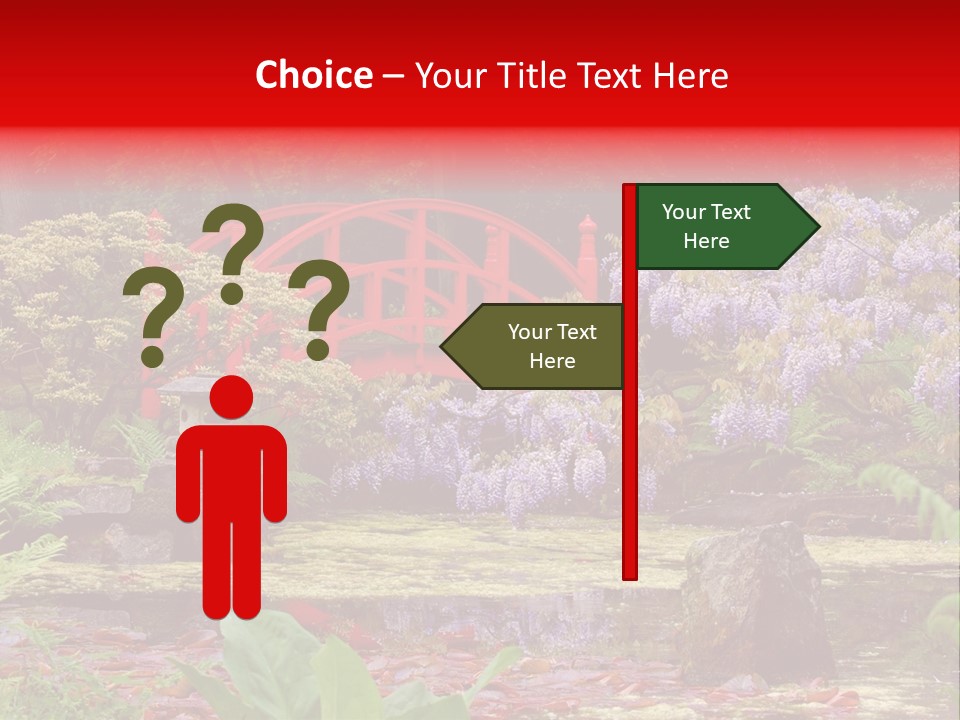 Pond House Garden PowerPoint Template