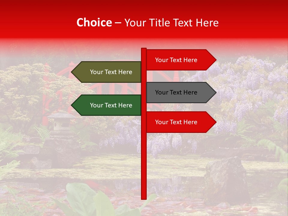 Pond House Garden PowerPoint Template