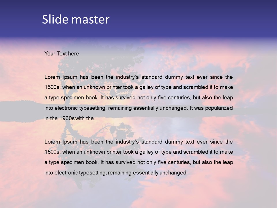 A Tree In The Middle Of A Body Of Water PowerPoint Template