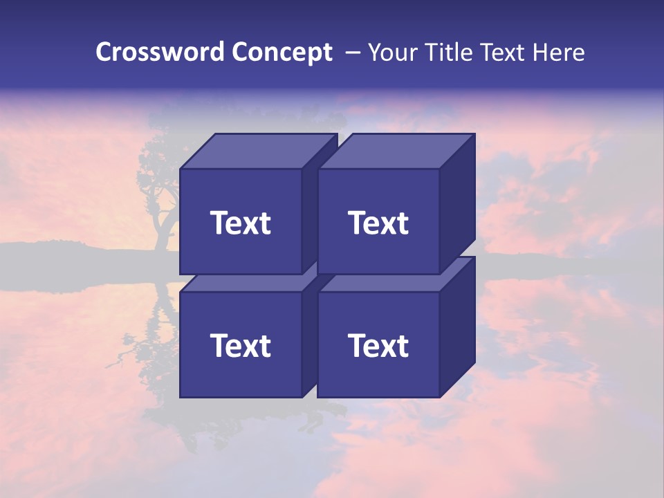 A Tree In The Middle Of A Body Of Water PowerPoint Template