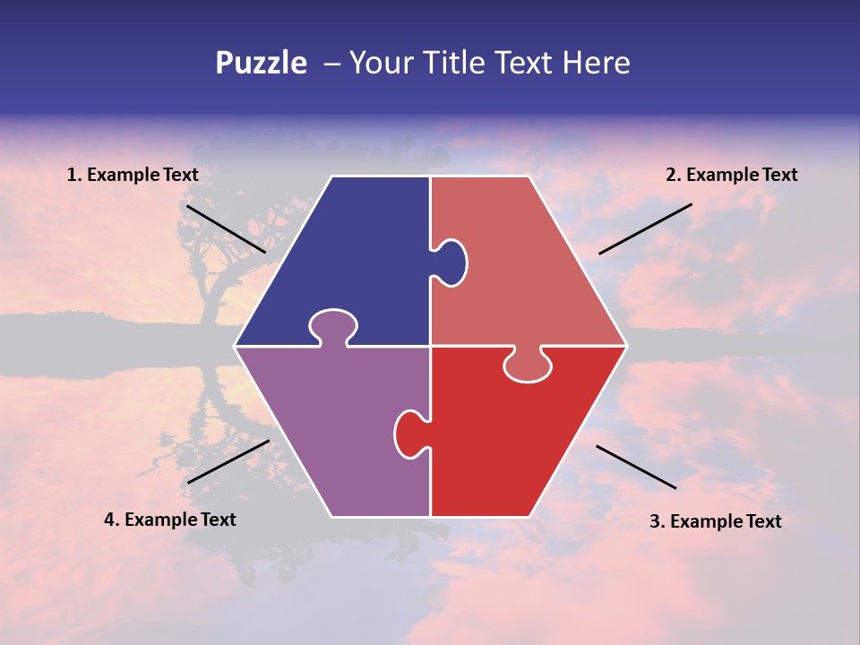 A Tree In The Middle Of A Body Of Water PowerPoint Template