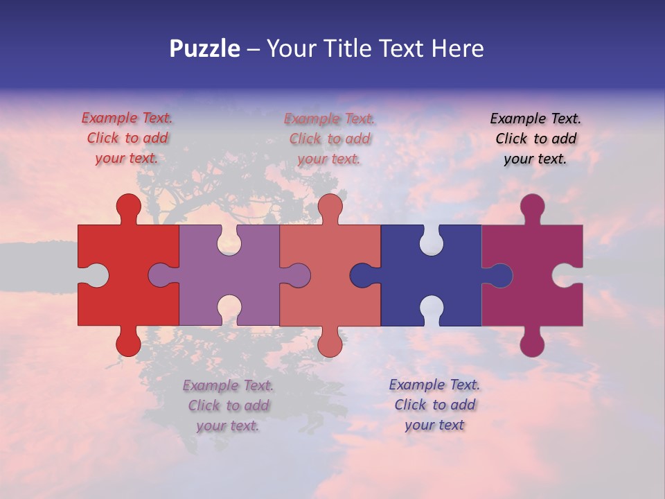 A Tree In The Middle Of A Body Of Water PowerPoint Template