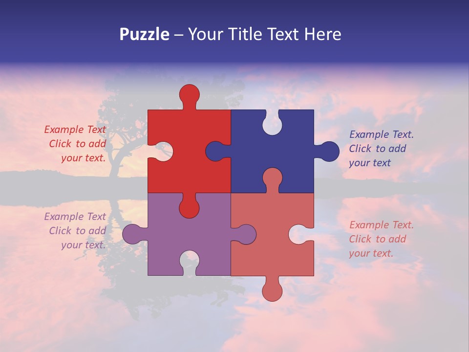 A Tree In The Middle Of A Body Of Water PowerPoint Template