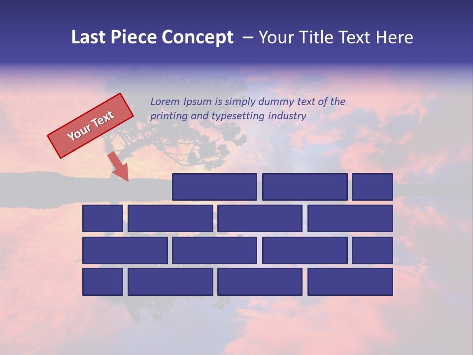 A Tree In The Middle Of A Body Of Water PowerPoint Template