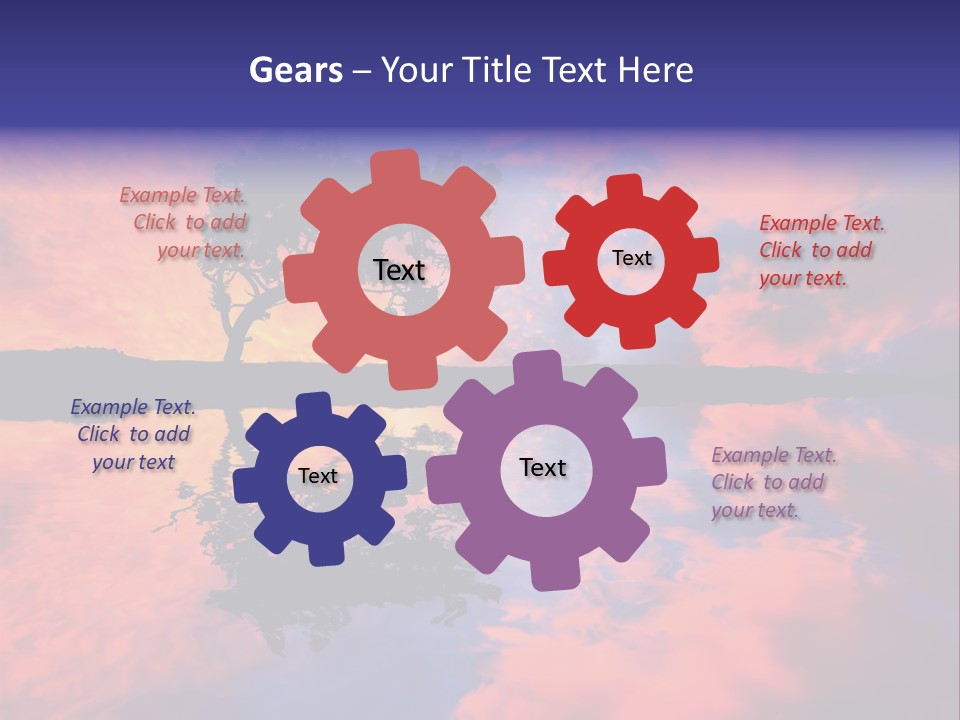 A Tree In The Middle Of A Body Of Water PowerPoint Template