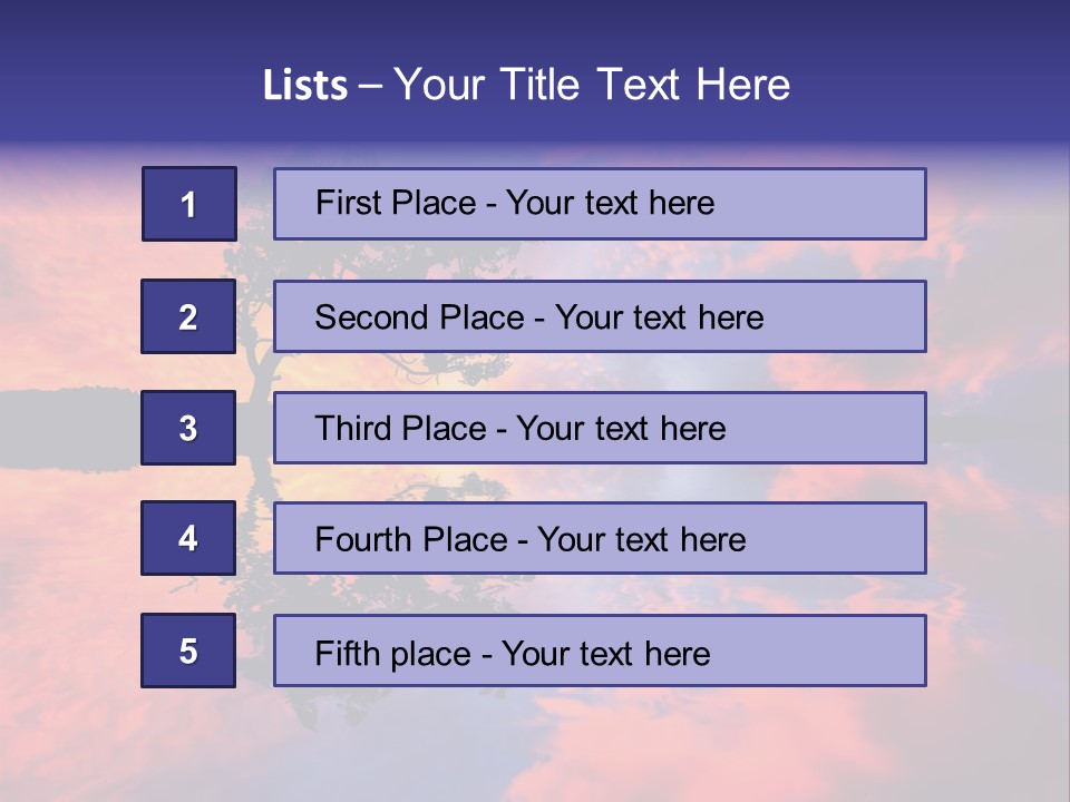 A Tree In The Middle Of A Body Of Water PowerPoint Template