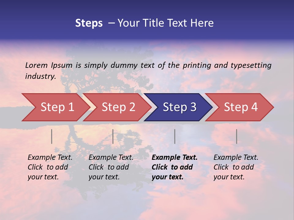 A Tree In The Middle Of A Body Of Water PowerPoint Template