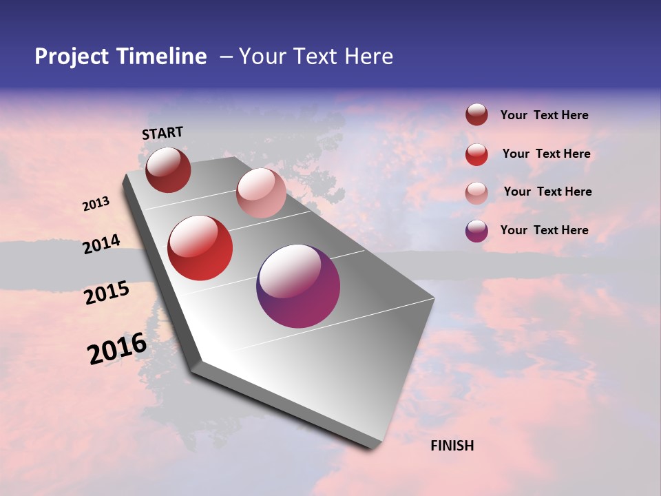 A Tree In The Middle Of A Body Of Water PowerPoint Template