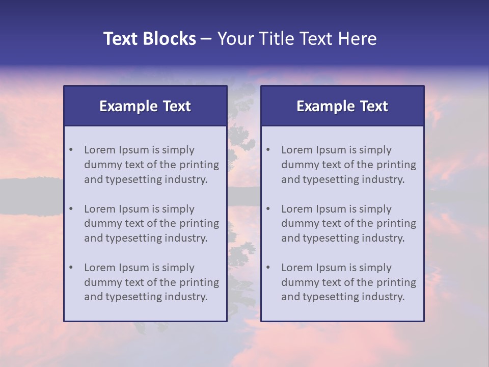 A Tree In The Middle Of A Body Of Water PowerPoint Template