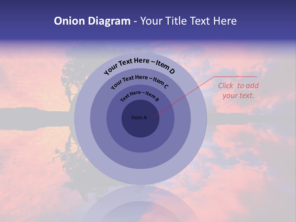 A Tree In The Middle Of A Body Of Water PowerPoint Template