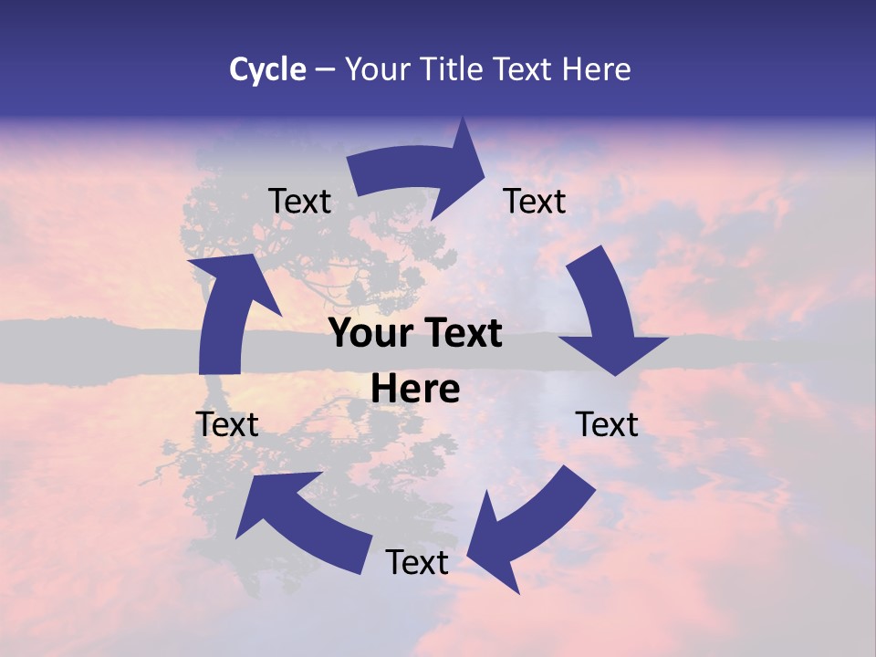 A Tree In The Middle Of A Body Of Water PowerPoint Template