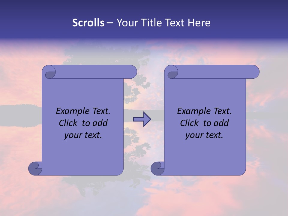 A Tree In The Middle Of A Body Of Water PowerPoint Template