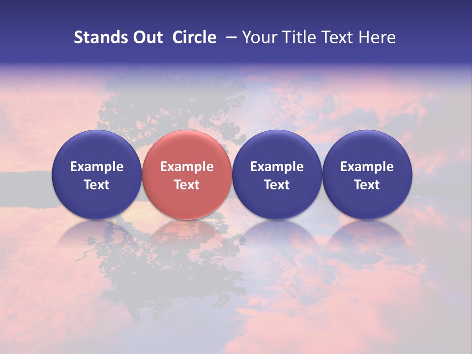 A Tree In The Middle Of A Body Of Water PowerPoint Template