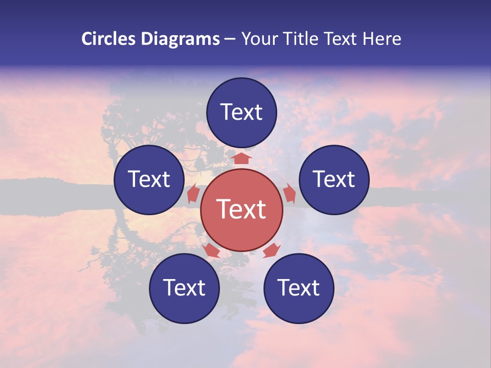 A Tree In The Middle Of A Body Of Water PowerPoint Template