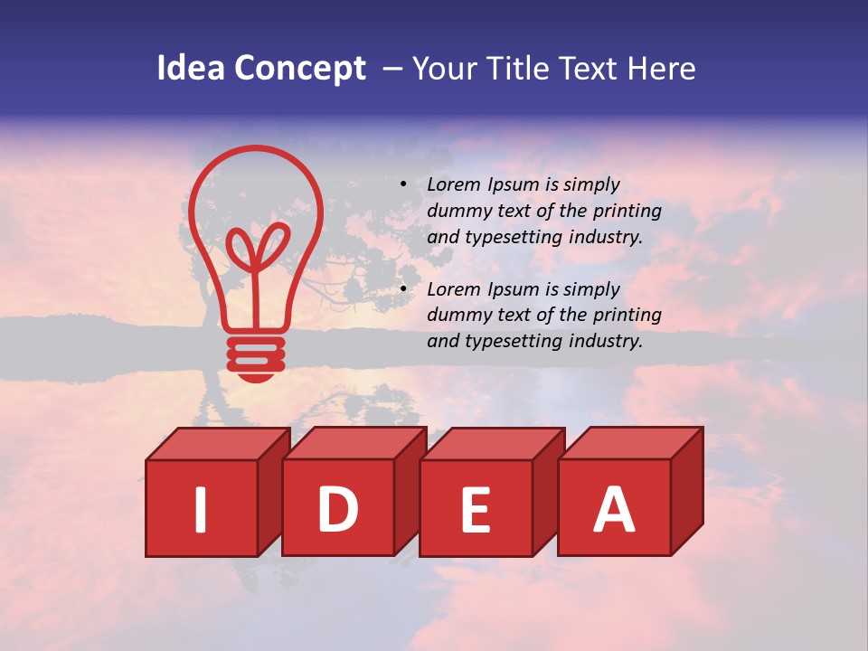 A Tree In The Middle Of A Body Of Water PowerPoint Template