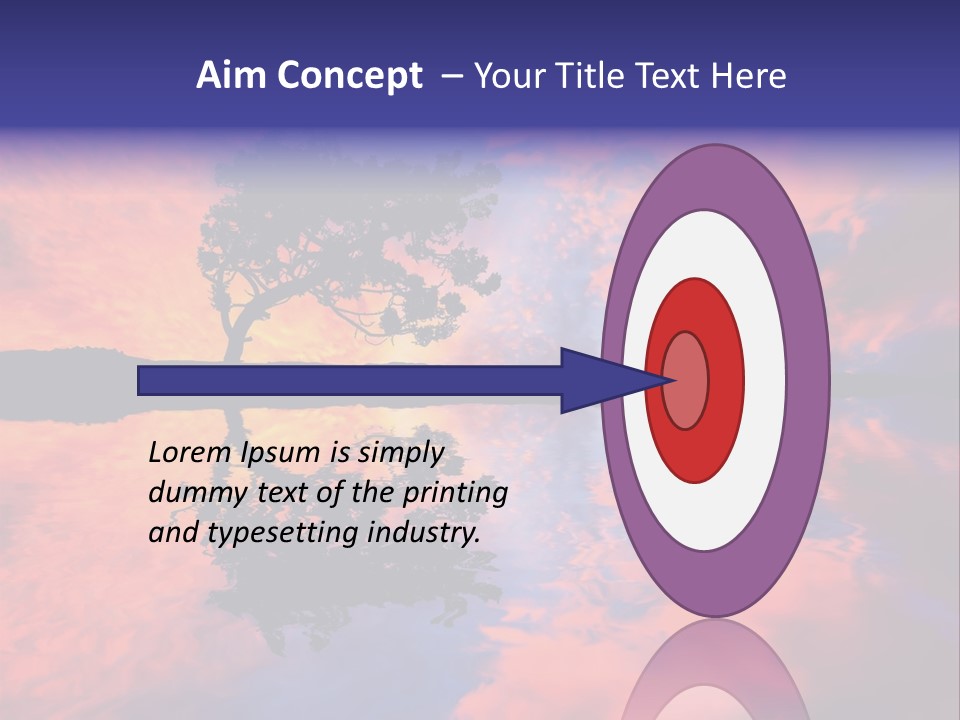 A Tree In The Middle Of A Body Of Water PowerPoint Template