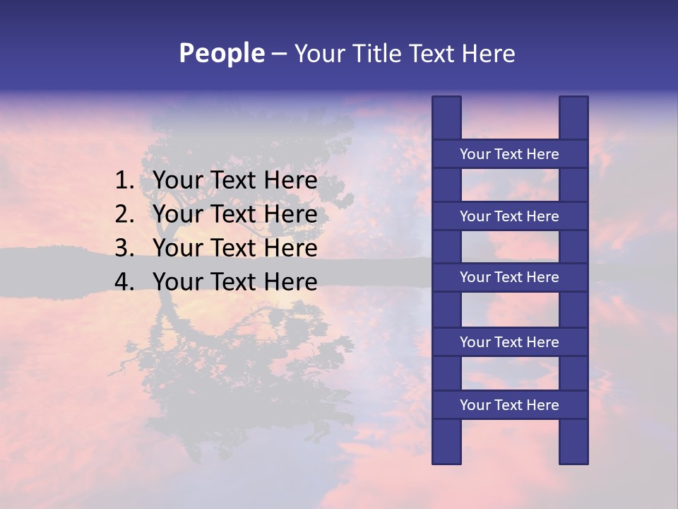 A Tree In The Middle Of A Body Of Water PowerPoint Template