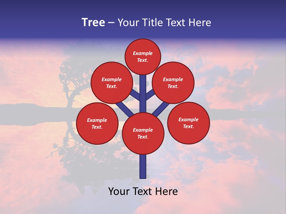 A Tree In The Middle Of A Body Of Water PowerPoint Template
