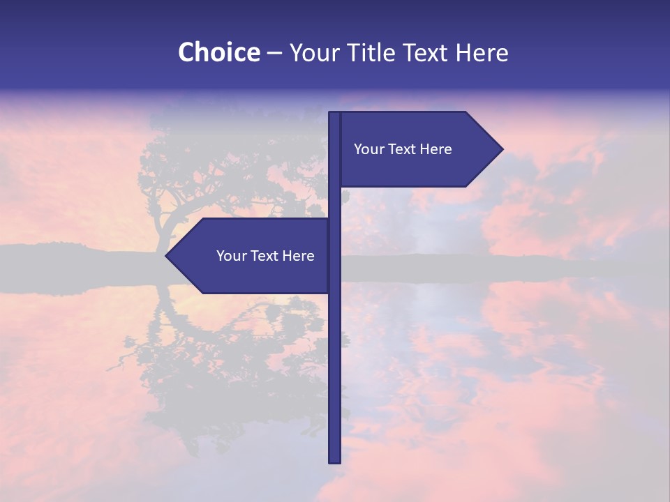 A Tree In The Middle Of A Body Of Water PowerPoint Template