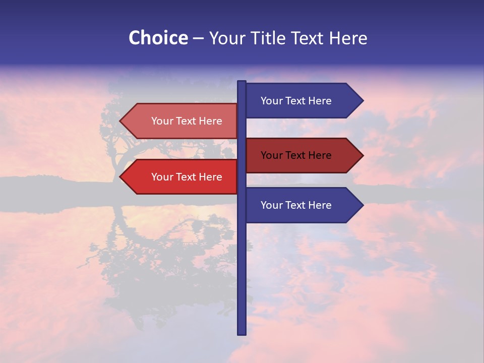 A Tree In The Middle Of A Body Of Water PowerPoint Template