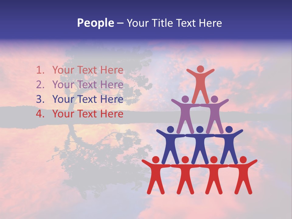 A Tree In The Middle Of A Body Of Water PowerPoint Template