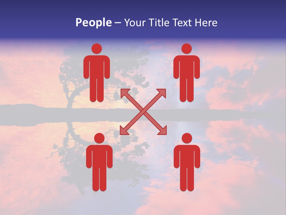 A Tree In The Middle Of A Body Of Water PowerPoint Template