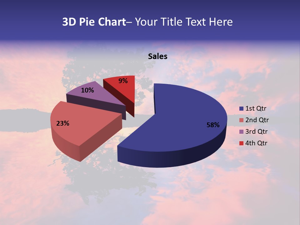 A Tree In The Middle Of A Body Of Water PowerPoint Template