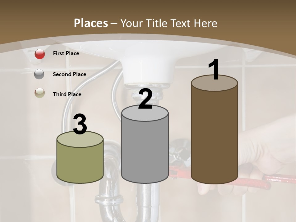 A Person Is Fixing A Sink In A Bathroom PowerPoint Template