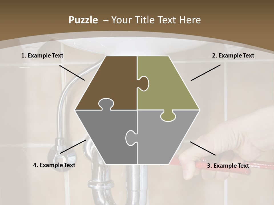 A Person Is Fixing A Sink In A Bathroom PowerPoint Template
