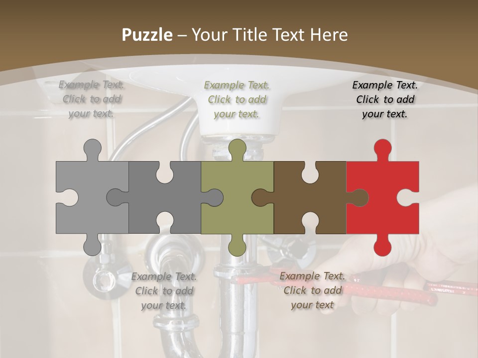 A Person Is Fixing A Sink In A Bathroom PowerPoint Template