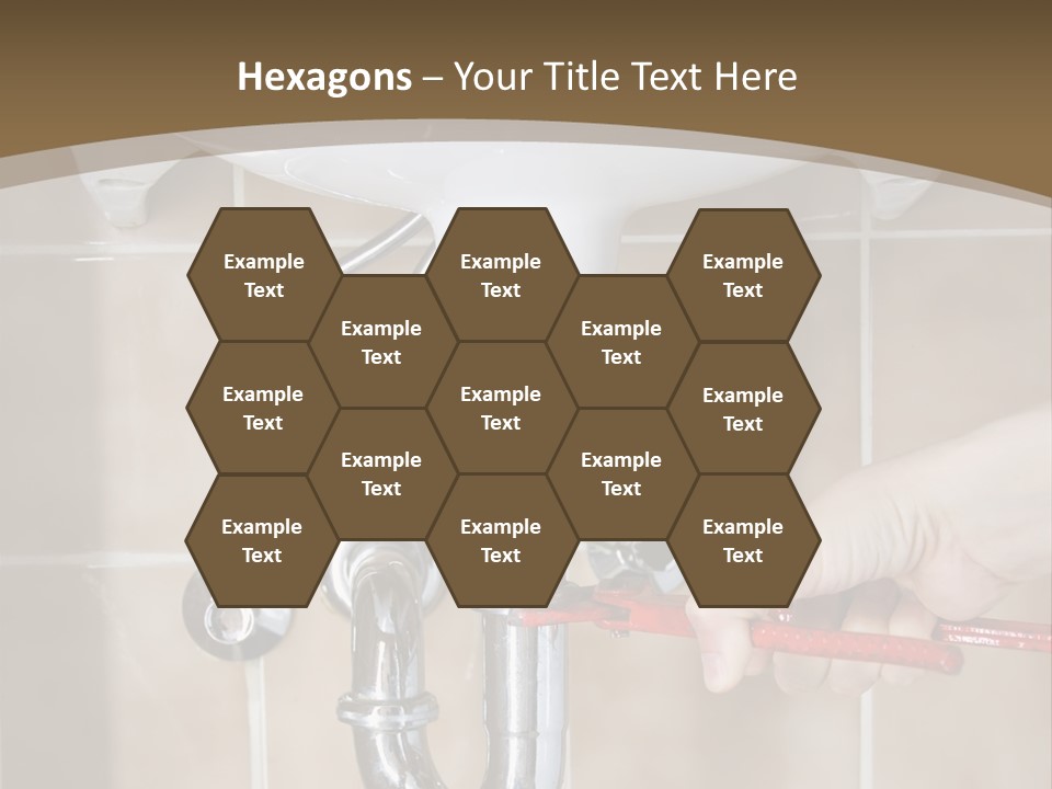 A Person Is Fixing A Sink In A Bathroom PowerPoint Template