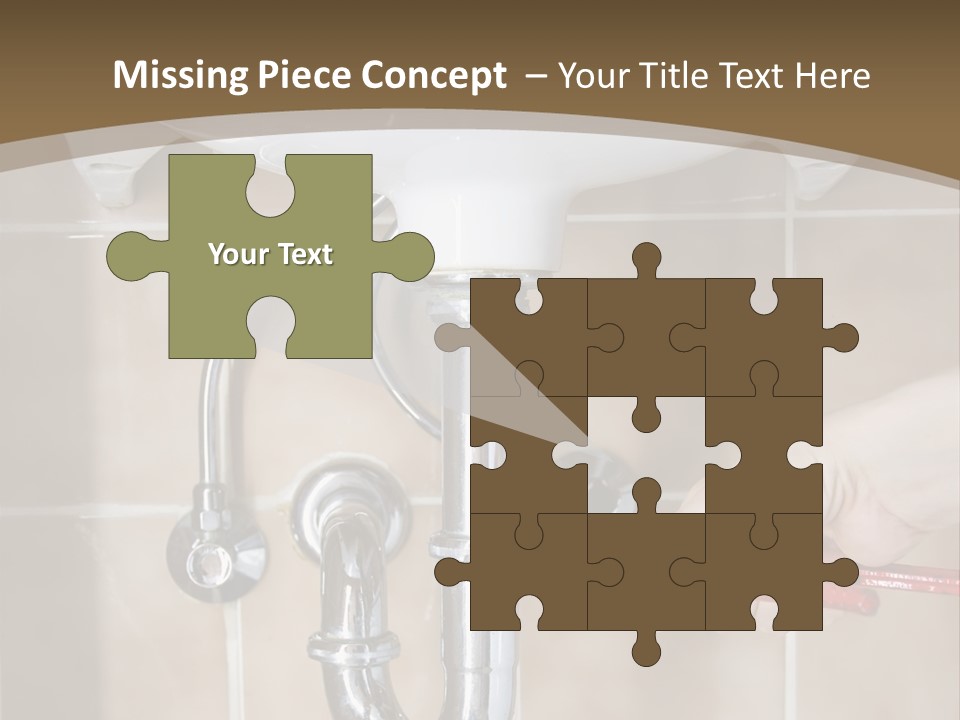 A Person Is Fixing A Sink In A Bathroom PowerPoint Template