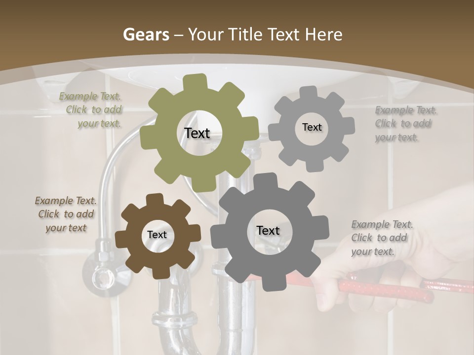 A Person Is Fixing A Sink In A Bathroom PowerPoint Template