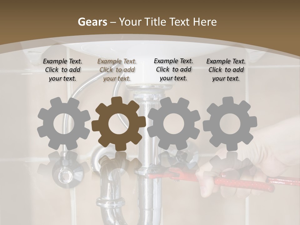 A Person Is Fixing A Sink In A Bathroom PowerPoint Template