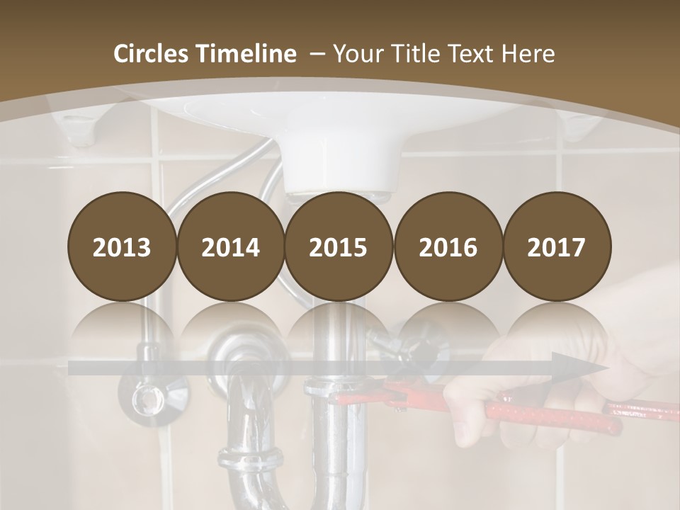 A Person Is Fixing A Sink In A Bathroom PowerPoint Template