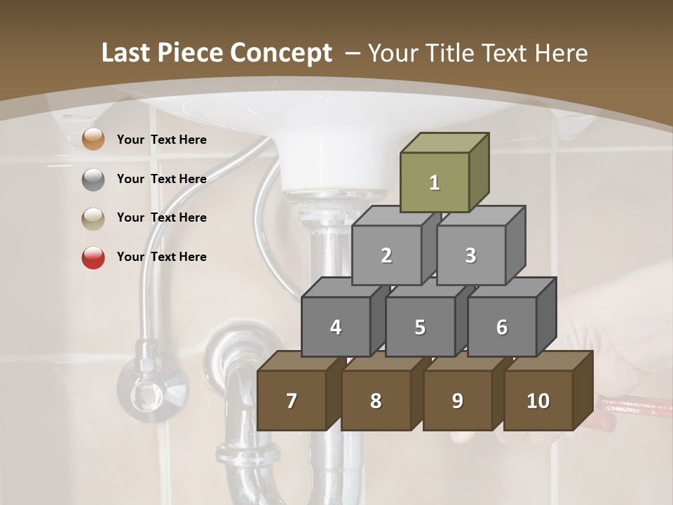 A Person Is Fixing A Sink In A Bathroom PowerPoint Template