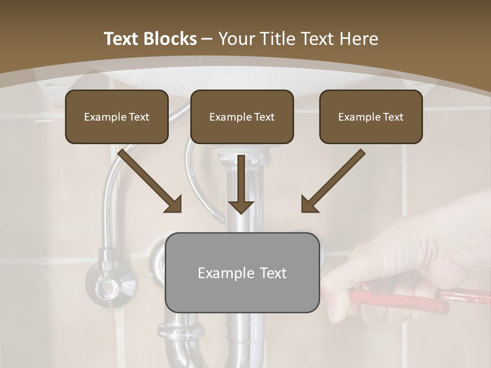 A Person Is Fixing A Sink In A Bathroom PowerPoint Template