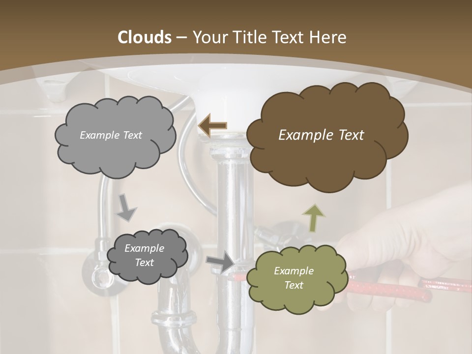 A Person Is Fixing A Sink In A Bathroom PowerPoint Template