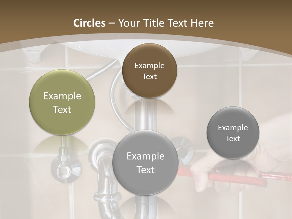 A Person Is Fixing A Sink In A Bathroom PowerPoint Template