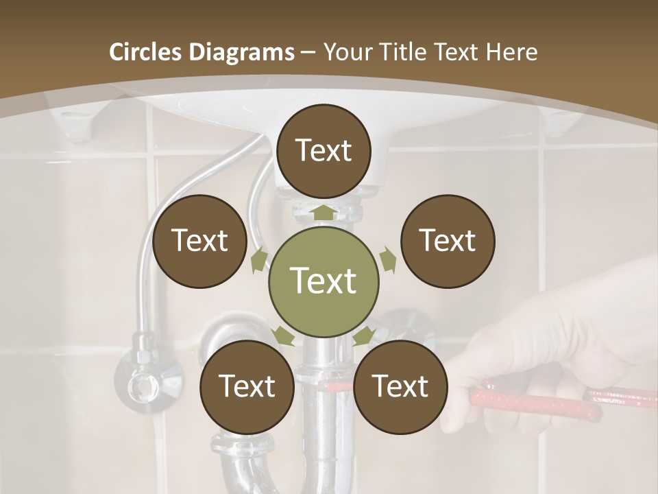 A Person Is Fixing A Sink In A Bathroom PowerPoint Template