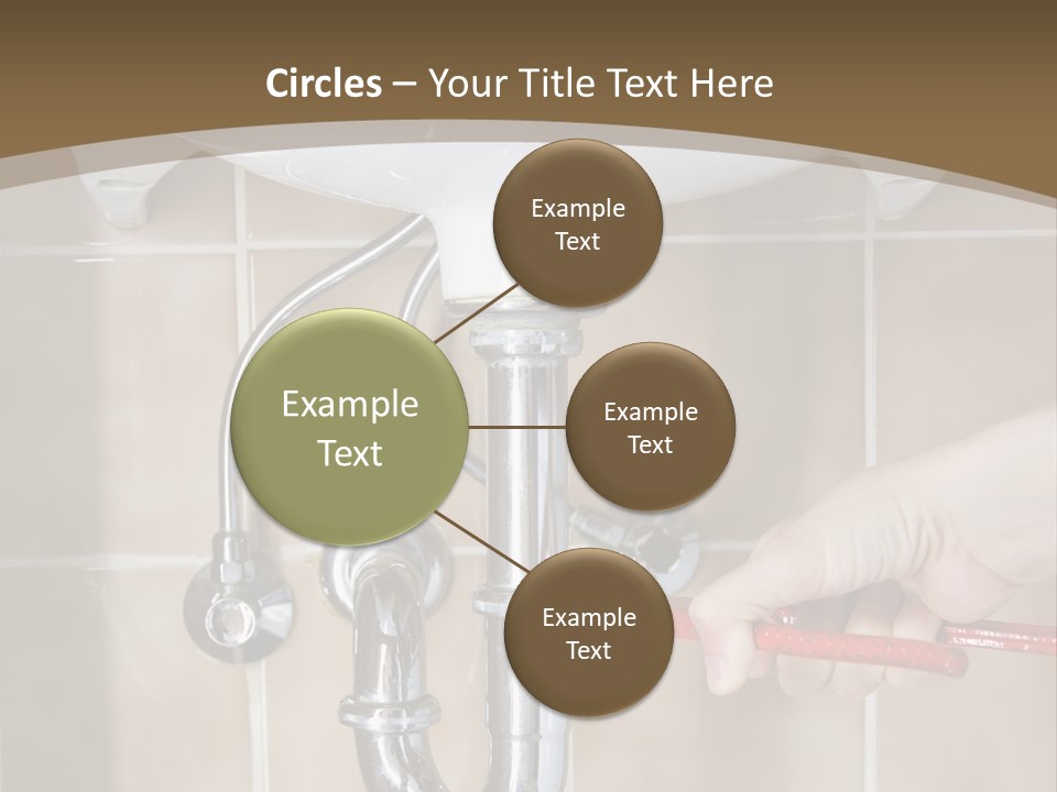 A Person Is Fixing A Sink In A Bathroom PowerPoint Template