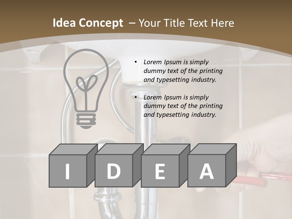 A Person Is Fixing A Sink In A Bathroom PowerPoint Template