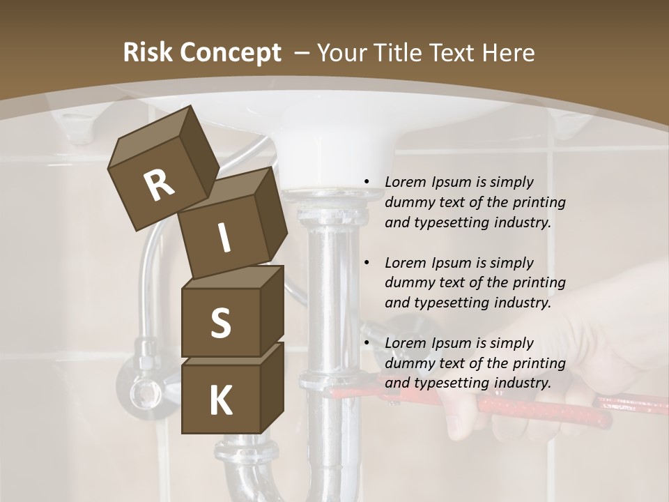 A Person Is Fixing A Sink In A Bathroom PowerPoint Template